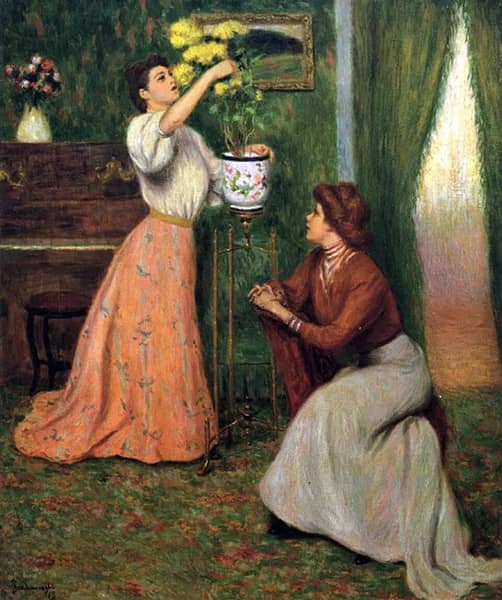 In the Salon 1913 by Federico Zandomeneghi | Oil Painting Reproduction