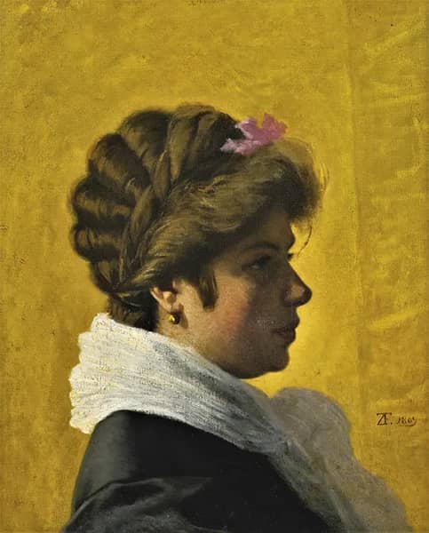 Portrait of a Lady by Federico Zandomeneghi | Oil Painting Reproduction