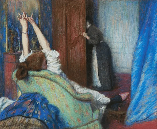 The Awakening 1895 by Federico Zandomeneghi | Oil Painting Reproduction