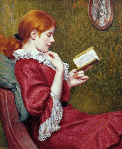 The Good Book 1897 by Federico Zandomeneghi | Oil Painting Reproduction
