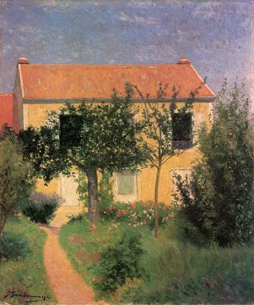 The Red Roof by Federico Zandomeneghi | Oil Painting Reproduction