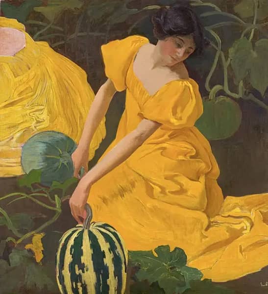 Woman in Yellow by Ernest Bieler | Oil Painting Reproduction