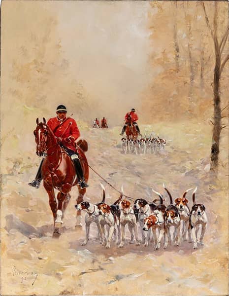 Hunting with Hounds the Relay | Oil Painting Reproduction