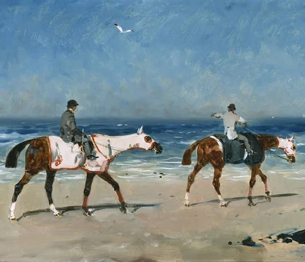 Race Horses on the Beach by Rene Princeteau | Oil Painting Reproduction