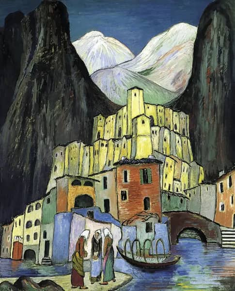City of Grief 1930 by Marianne von Werefkin | Oil Painting Reproduction