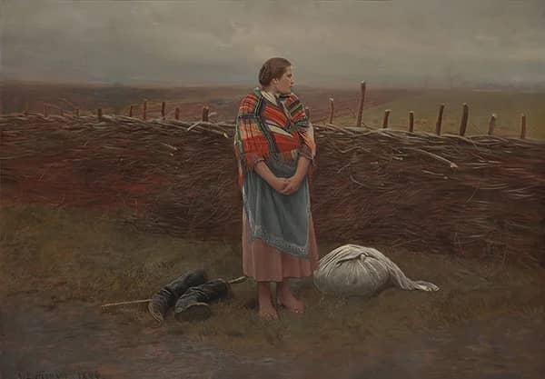 Homeless Woman by Antoni Piotrowski | Oil Painting Reproduction