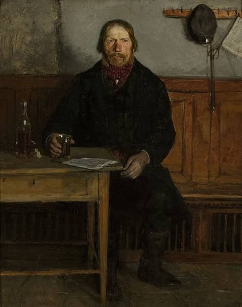 In a Tavern 1877 by Antoni Piotrowski | Oil Painting Reproduction