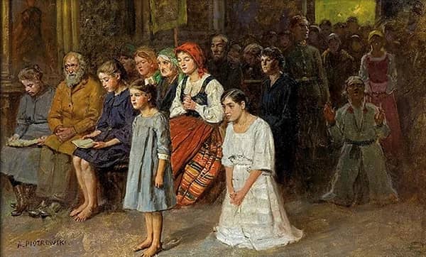 Modlitwa by Antoni Piotrowski | Oil Painting Reproduction