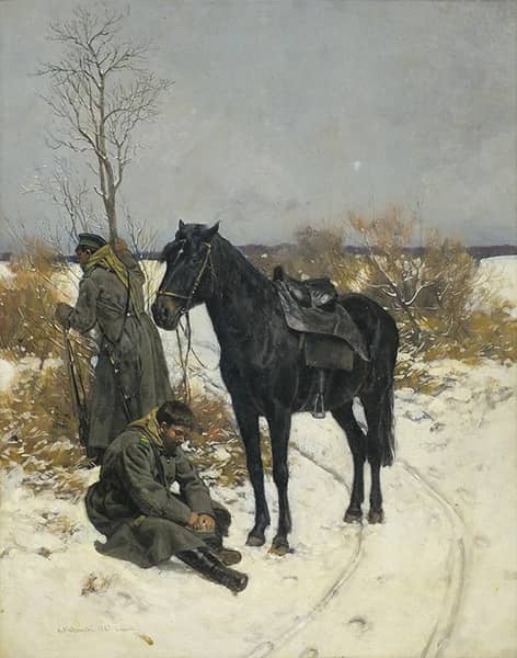 Russian Border Guard by Antoni Piotrowski | Oil Painting Reproduction