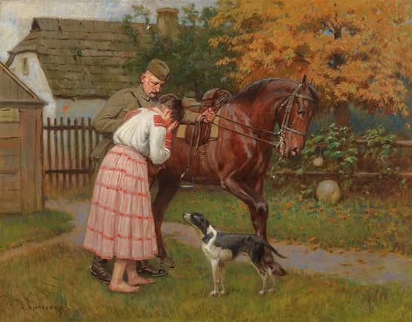 The Departure by Antoni Piotrowski | Oil Painting Reproduction
