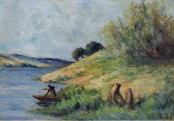 Banks of The Seine by Maximilien Luce | Oil Painting Reproduction