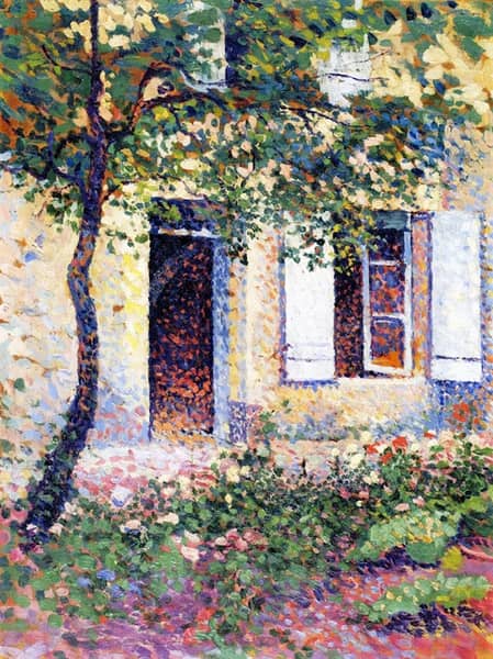 Doorway rue Corot by Maximilien Luce | Oil Painting Reproduction