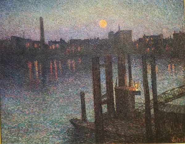 Port of London Night by Maximilien Luce | Oil Painting Reproduction