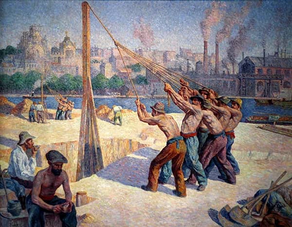 Workers on the Quai De La Seine at Billancourt 1902 | Oil Painting Reproduction