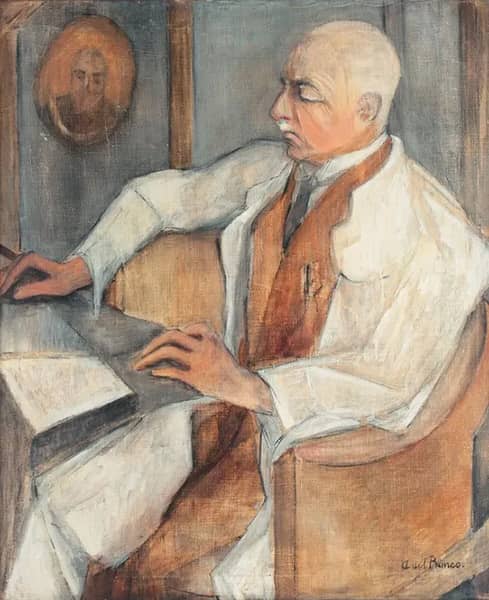 Portrait of a Doctor by Alma del Banco | Oil Painting Reproduction
