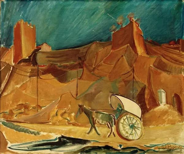 Spanish Lanscape with Carriage 1930 | Oil Painting Reproduction