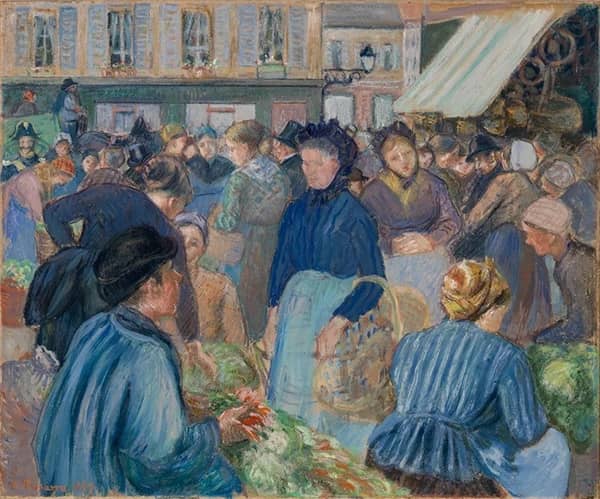 The Market at Gisors 1889 by Camille Pissarro | Oil Painting Reproduction