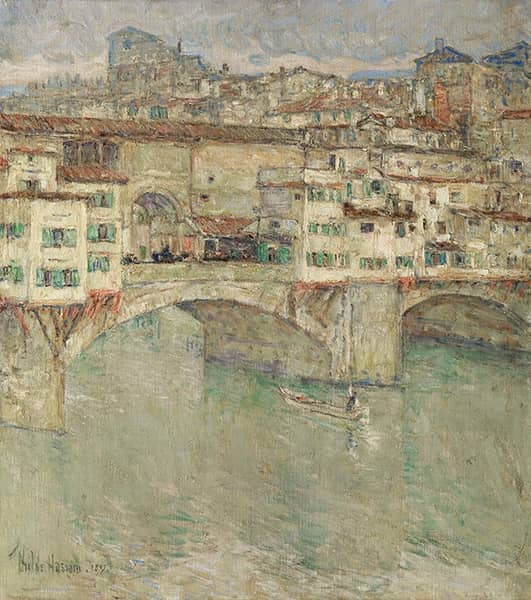 Ponte Vecchio 1897 by Childe Hassam | Oil Painting Reproduction