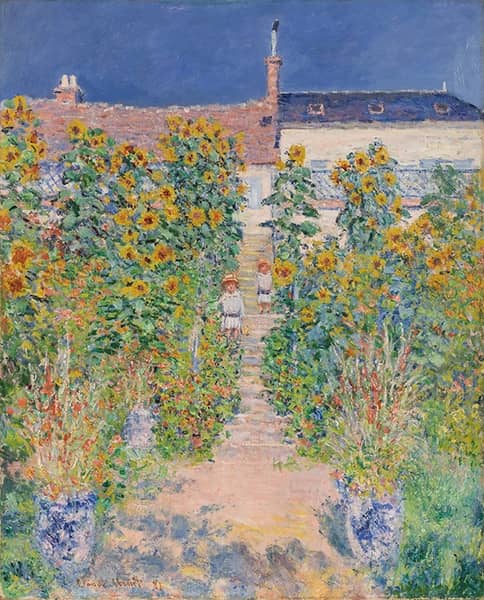 The Artist's Garden Vetheuil by Claude Monet | Oil Painting Reproduction
