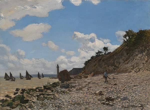 The Beach at Honfleur by Claude Monet | Oil Painting Reproduction