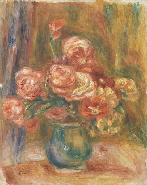 Vase of Roses by Pierre Auguste Renoir | Oil Painting Reproduction