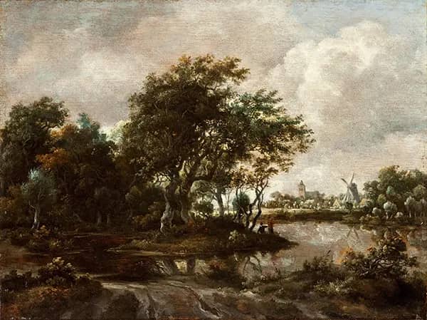 Landscape with Anglers and a Distant Town | Oil Painting Reproduction