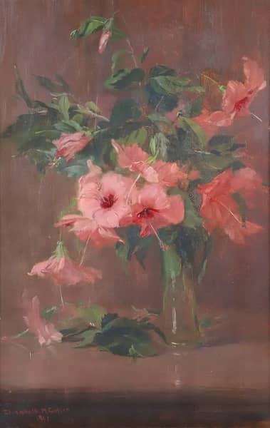 Althea Rose of Sharon by Elizabeth Coffin | Oil Painting Reproduction
