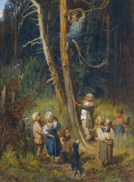 Children Nests in the Forest 1874 | Oil Painting Reproduction