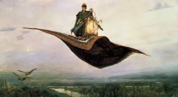 Flying Carpet 1880 by Viktor Vasnetsov | Oil Painting Reproduction