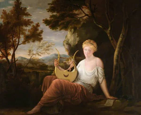 Woman with a Lyre by Gavin Hamilton | Oil Painting Reproduction