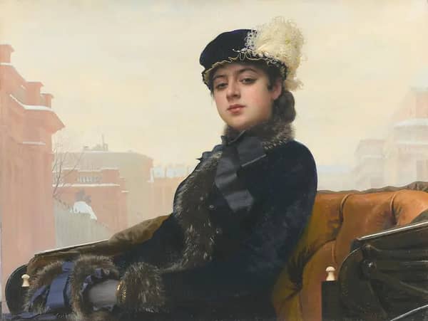 Portrait Of A Woman II by Ivan Kramskoy | Oil Painting Reproduction