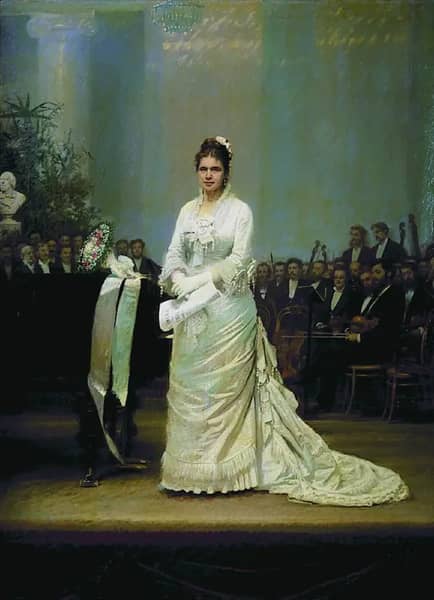 Singer Elizaveta Lavrovskaya by Ivan Kramskoy | Oil Painting Reproduction