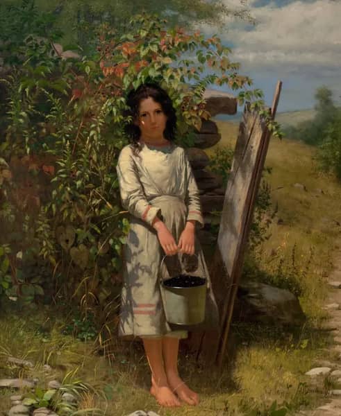 Blackberry Picking by John George Brown | Oil Painting Reproduction