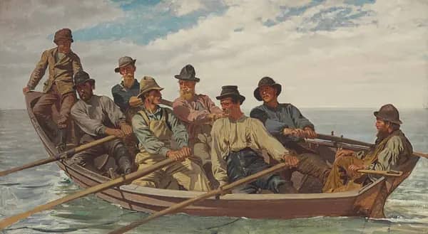 Pull for the Shore by John George Brown | Oil Painting Reproduction