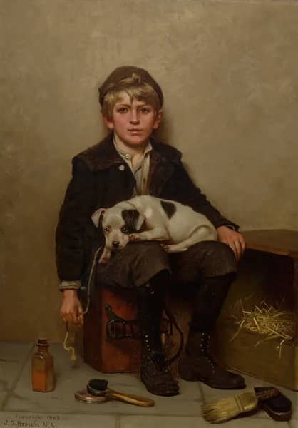 Shoeshine Boy by John George Brown | Oil Painting Reproduction