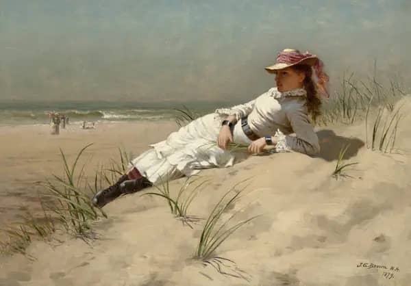 Sunshine by John George Brown | Oil Painting Reproduction