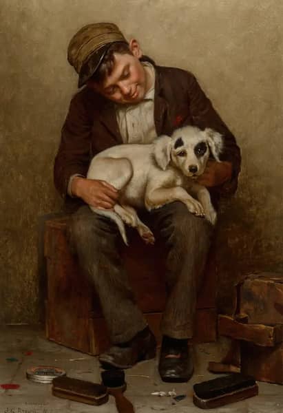 The Bootblack's Best Friend | Oil Painting Reproduction