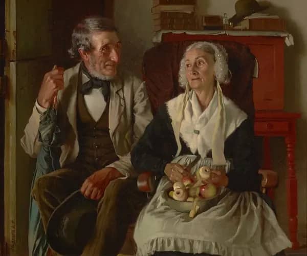 The Deacons Visit by John George Brown | Oil Painting Reproduction