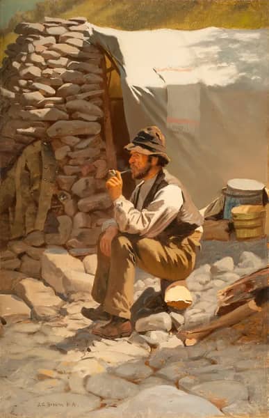 The Prospector by John George Brown | Oil Painting Reproduction
