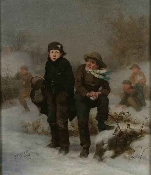 The Victim 1861 by John George Brown | Oil Painting Reproduction