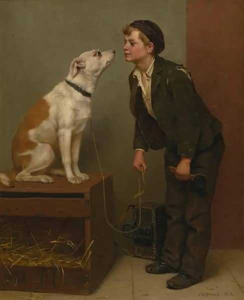 Who Do You Love by John George Brown | Oil Painting Reproduction