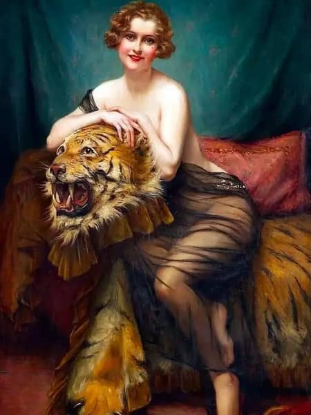 A Wild Beauty by Francois Martin-Kavel | Oil Painting Reproduction