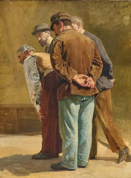 Joueurs de Boules by Remy Cogghe | Oil Painting Reproduction