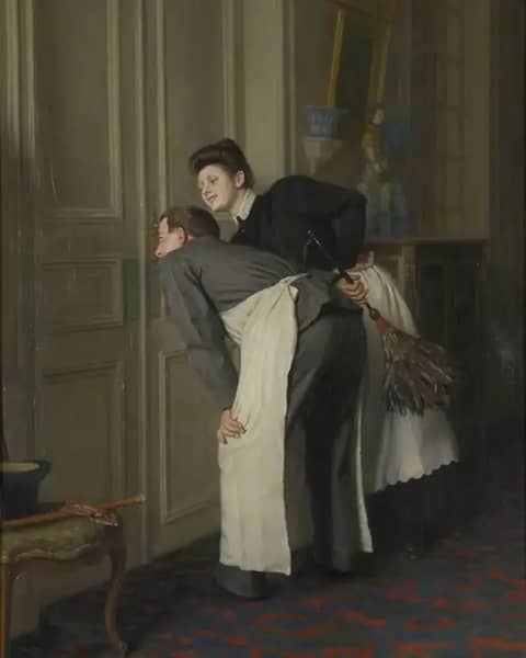 Madame has a Guest 1908 by Remy Cogghe | Oil Painting Reproduction