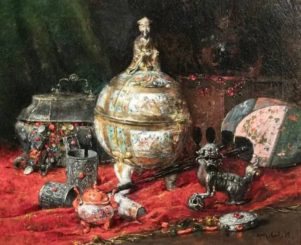 Still Life with Chinoiserie | Oil Painting Reproduction