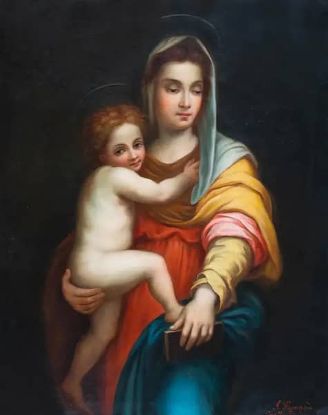 Madonna by Achille Leonardi | Oil Painting Reproduction
