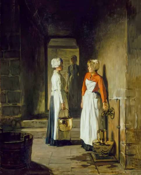 At the Fountain by Claude Joseph Bail | Oil Painting Reproduction
