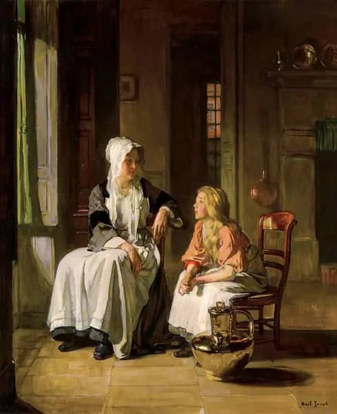 A Well Deserved Break by Claude Joseph Bail | Oil Painting Reproduction