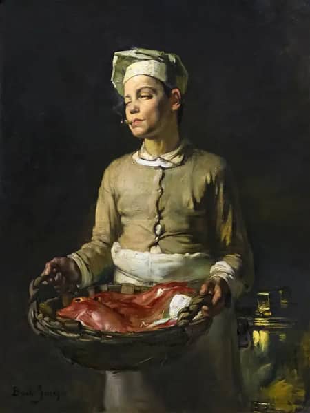 Kitchen Boy Carrying Red Mullets 1887 | Oil Painting Reproduction