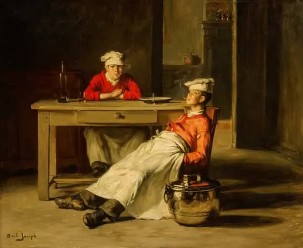 The Little Cooks by Claude Joseph Bail | Oil Painting Reproduction